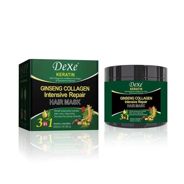 Dexe Keratin Ginseng Collagen Repair Hair Mask 500ml