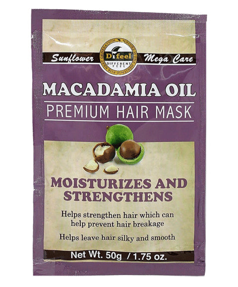 Difeel Macadamia Oil Premium Hair Mask Deeply Nourishing & Repairing for All Hair Types 50g/1.76 oz