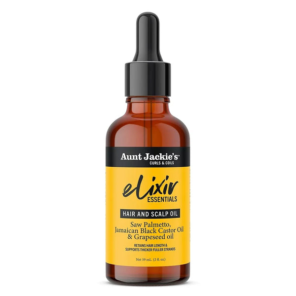 Aunt Jackie's Elixir: Saw Palmetto & Grapeseed Hair & Scalp Oil 2oz