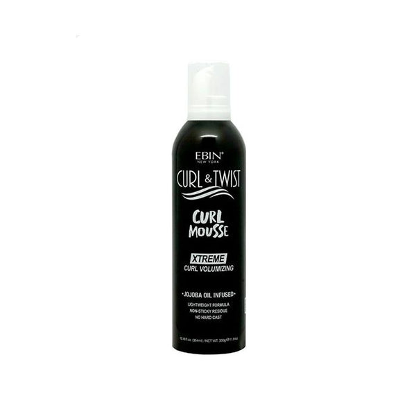 Ebin - Curl & Twist Curl Mousse Xtreme Curl Volumizing Jojoba Oil Infused - 12oz