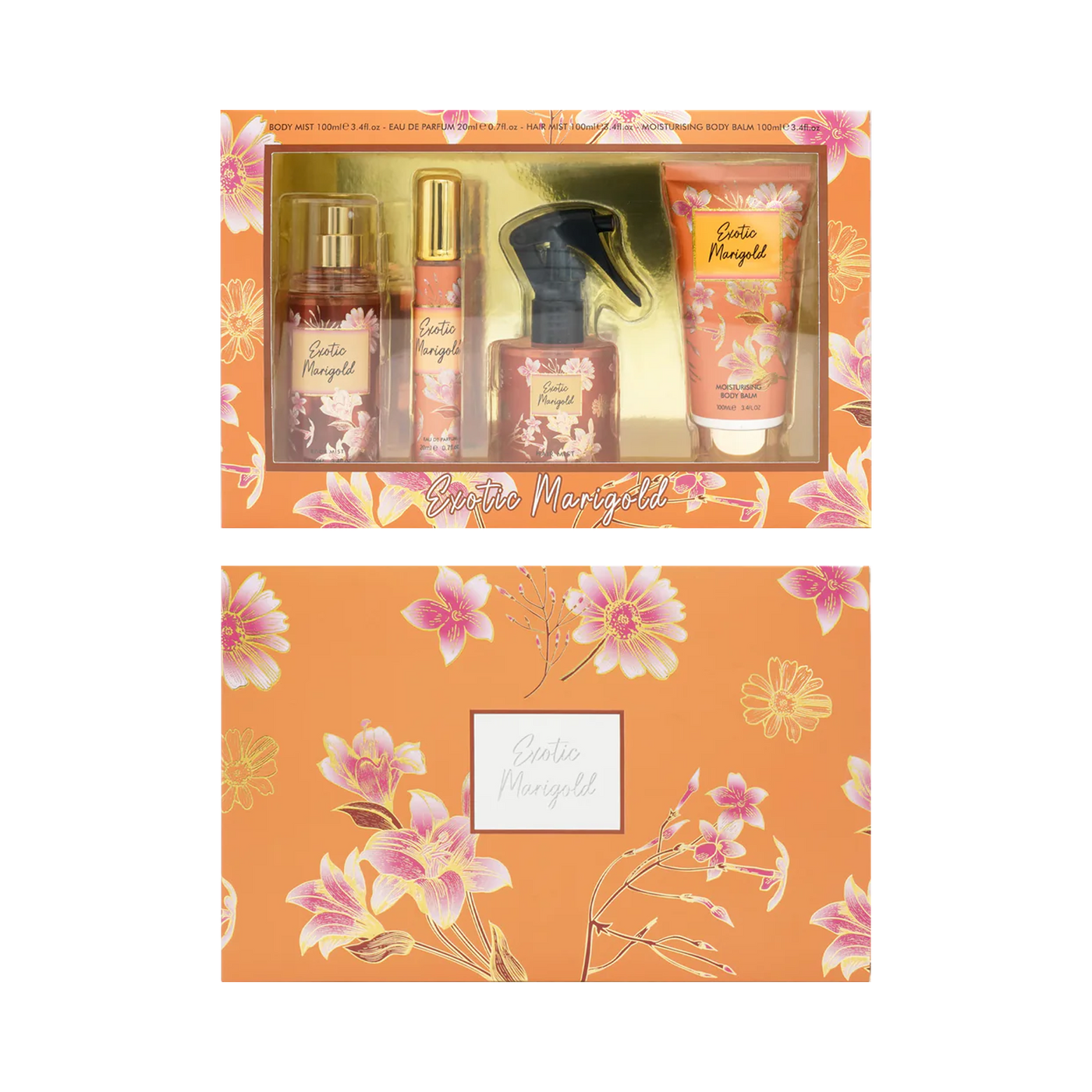 Exotic Marigold 4pc Hair Fragrance Gift Set - Enchanting Scent Ritual for Luminous Locks