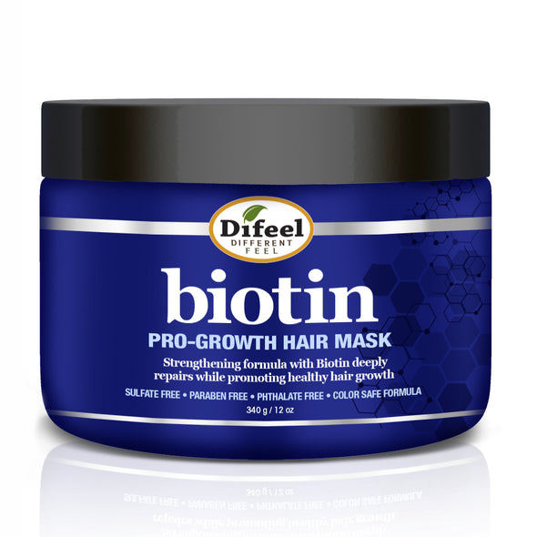 Difeel Biotin Pro-Growth Hair Mask for Hair Growth & Strength, All Hair Types, 12oz