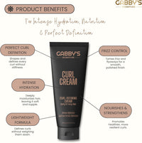 Gabby's Signature Curl Defining Cream Hydration & Definition for Curly & Frizzy Hair 250 ml/8.5 oz