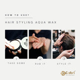 Gabri Professional Hair Styling Aqua Wax Rosemary Mint Flexible Hold & Natural Finish 150 ml/5.1 oz