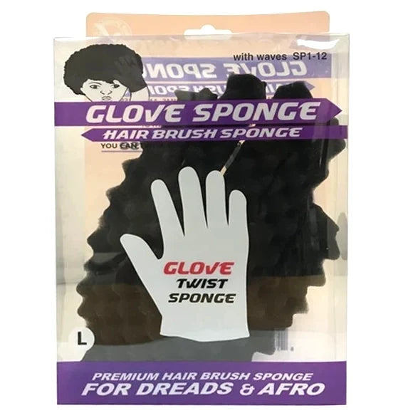 Glove Twist Sponge Define Coils & Curls for Natural Hair Styling Large