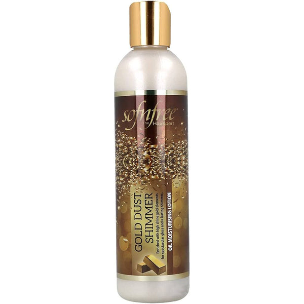 Sof n Free Gold Dust Shimmer Oil Moisturising Lotion Hydrating & Shimmering for All Hair Types 250 ml/8.45 oz