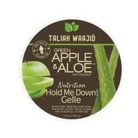 Taliah Waajid Green Apple & Aloe Nutrition Hold Me Down Gelle Strong Hold & Nourishment for All Hair Types 12 oz