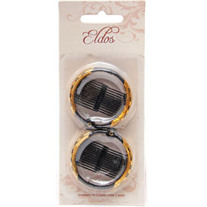 Eldos Small Ring Combs - Gentle Detangling & Precise Styling for All Hair Types (Pack of 2)