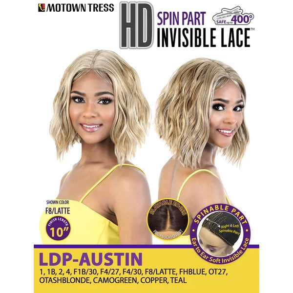 Motown Tress LDP Austin Wig - Natural Lace Part & Heat-Friendly Style for Stylish Women - Medium Length