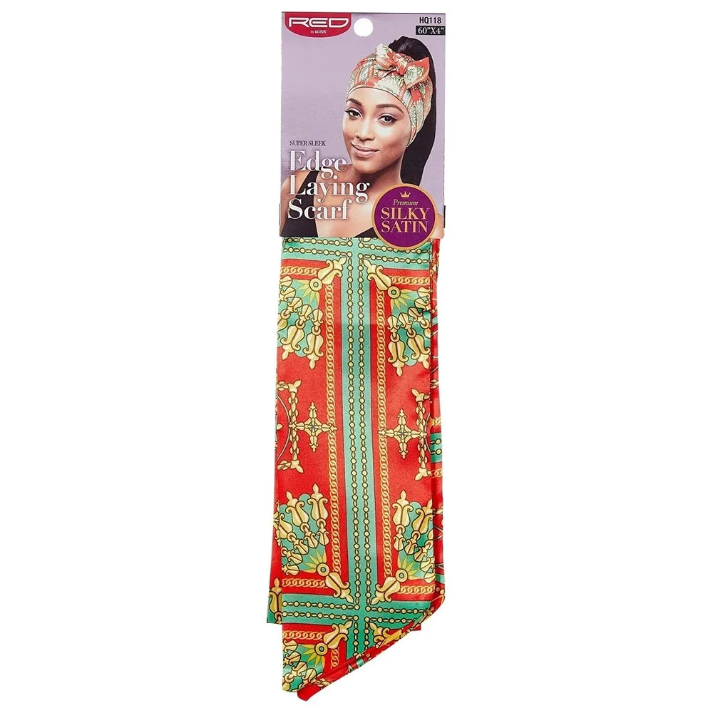 Red by Kiss Edge Layering Scarf (HQ118) for Flawless Edge Laying & Hair Protection - One Size