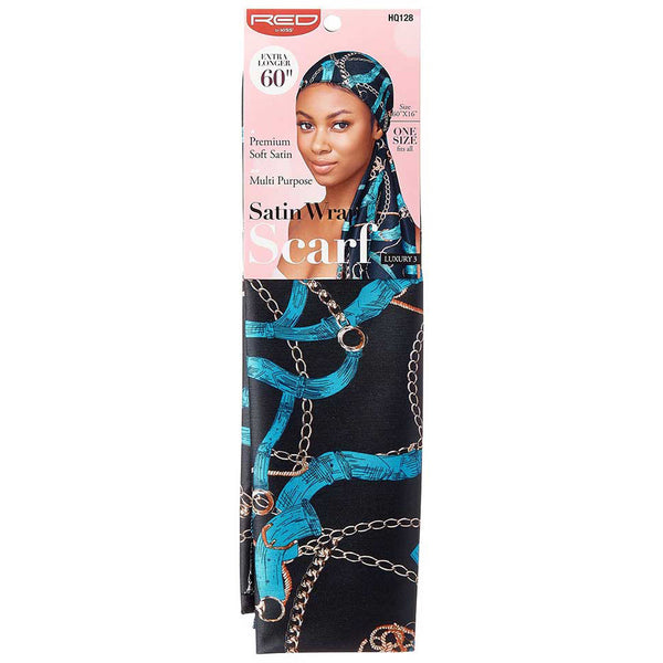 Red By Kiss Satin Wrap Scarf (HQ128) for Frizz Control & Hair Protection, All Hair Types, Versatile Fit