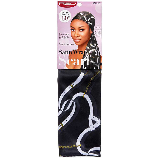 Red By Kiss Satin Wrap Scarf (HSFP06) for Luxurious Hair Protection & Frizz Control