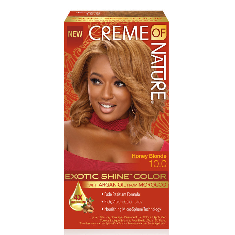 Creme Of Nature Exotic Shine Permanent Color - 10.0 Honey Blonde for Vibrant, Strong Hair