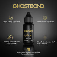 Professional Hair Labs Ghost Bond Glow Up Wig Glue Ultra Hold Waterproof Lace Adhesive for Wigs & Hair Systems 38 ml/1.28 oz