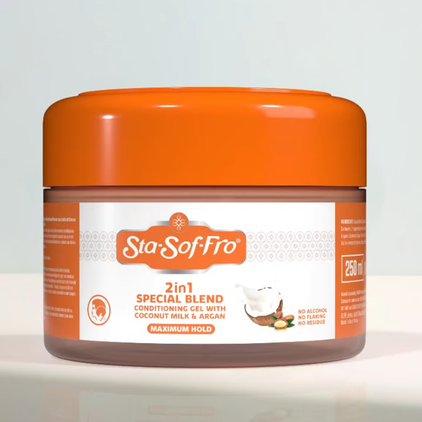 Sta Sof Fro 2 in 1 Special Blend Conditioning Gel for Moisturised, Styled Afro & Textured Hair 250 ml/8.45 oz