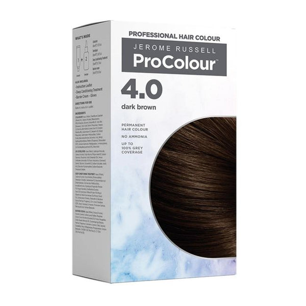 Jerome Russell ProColour 4.0 Dark Brown - Permanent Vibrant Hair Colour for At-Home Salon Results - 50ml/1.69 oz