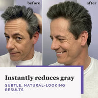 Just For Men Touch of Gray Hair Color with Comb Applicator, Gradually Blends Gray for Men, T-55 Black