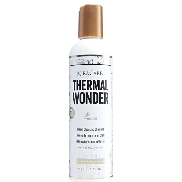 Keracare Thermal Wonder Cream Cleansing Shampoo 8 oz / 237 ml - For Gentle Cleansing & Moisture Retention