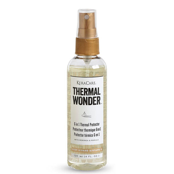 Keracare Thermal Wonder 6 in 1 Thermal Protector 4 oz / 118 ml - Ultimate Heat Protection & Styling Prep