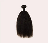 100% Virgin Brazilian Kinky Straight Hair Extension | Luxurious Volume & Natural Texture - 10 inch