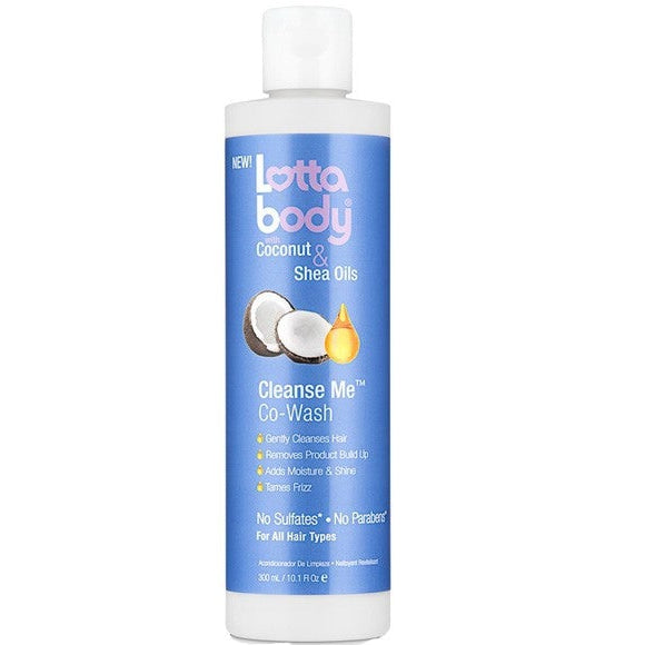 Lottabody Coconut & Shea Oils Clean Me Co-Wash: Moisturizing & Cleansing for Natural Hair 300ml/10.14 oz