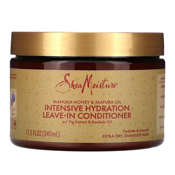 Shea Moisture Manuka Honey & Mafura Oil Intensive Hydration Leave-In Conditioner 11.5 oz / 340 ml - Deep Hydration & Frizz Control