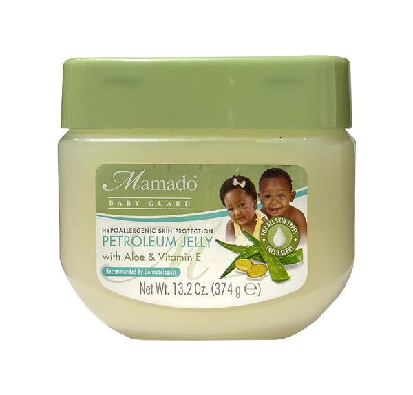 Mamado Petroleum Jelly with Aloe & Vitamin E - Deeply Moisturising & Soothing for Skin & Hair
