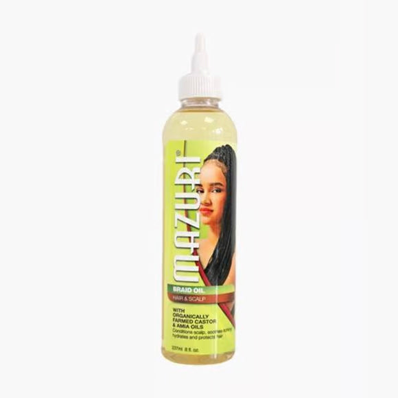 Mazuri Braid Oil Hair & Scalp: Nourishes, Strengthens & Soothes for Braids, Locs & Protective Styles 237ml/8.01 fl oz