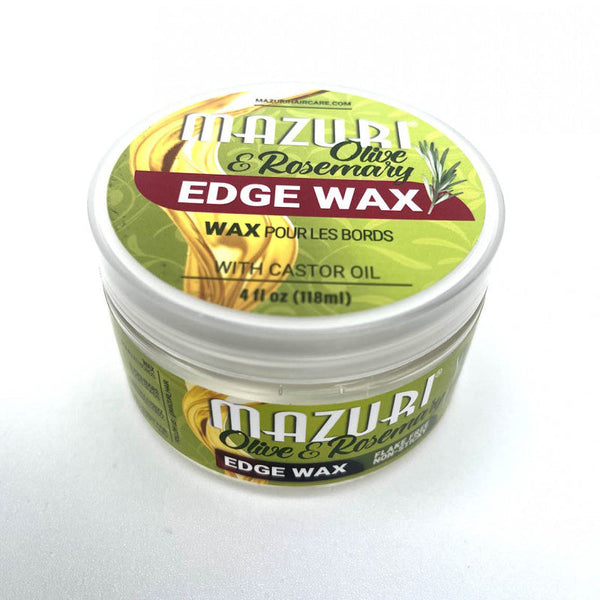 Mazuri Olive & Rosemary Edge Wax - Define & Nourish Edges for Natural & Textured Hair 118ml/3.99 oz
