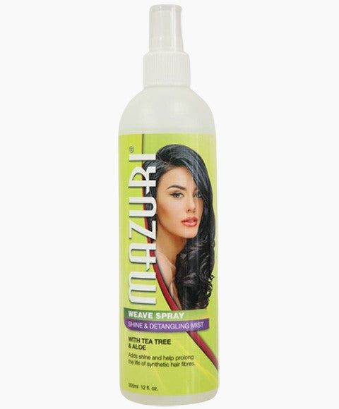 Mazuri Weave Spray Shine & Detangling Mist Adds Shine & Detangles for Weaves, Wigs & Braids 355ml/12 oz
