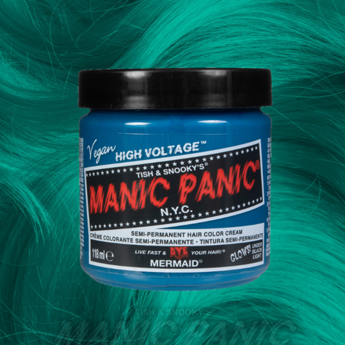 Manic Panic Semi-Permanent Hair Color Cream | Mermaid | Vibrant, Damage-Free Colour for All Hair Types 118ml