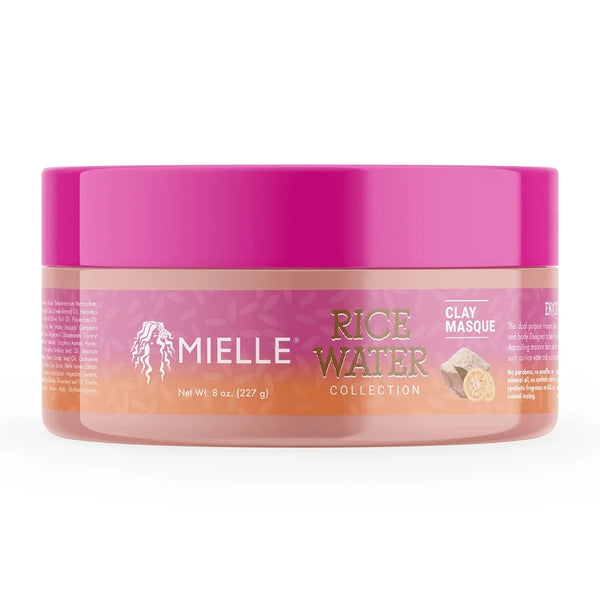 Mielle Rice Water Clay Mask: Strengthening & Hydrating Treatment for Dry, Damaged & Transitioning Hair 8 oz