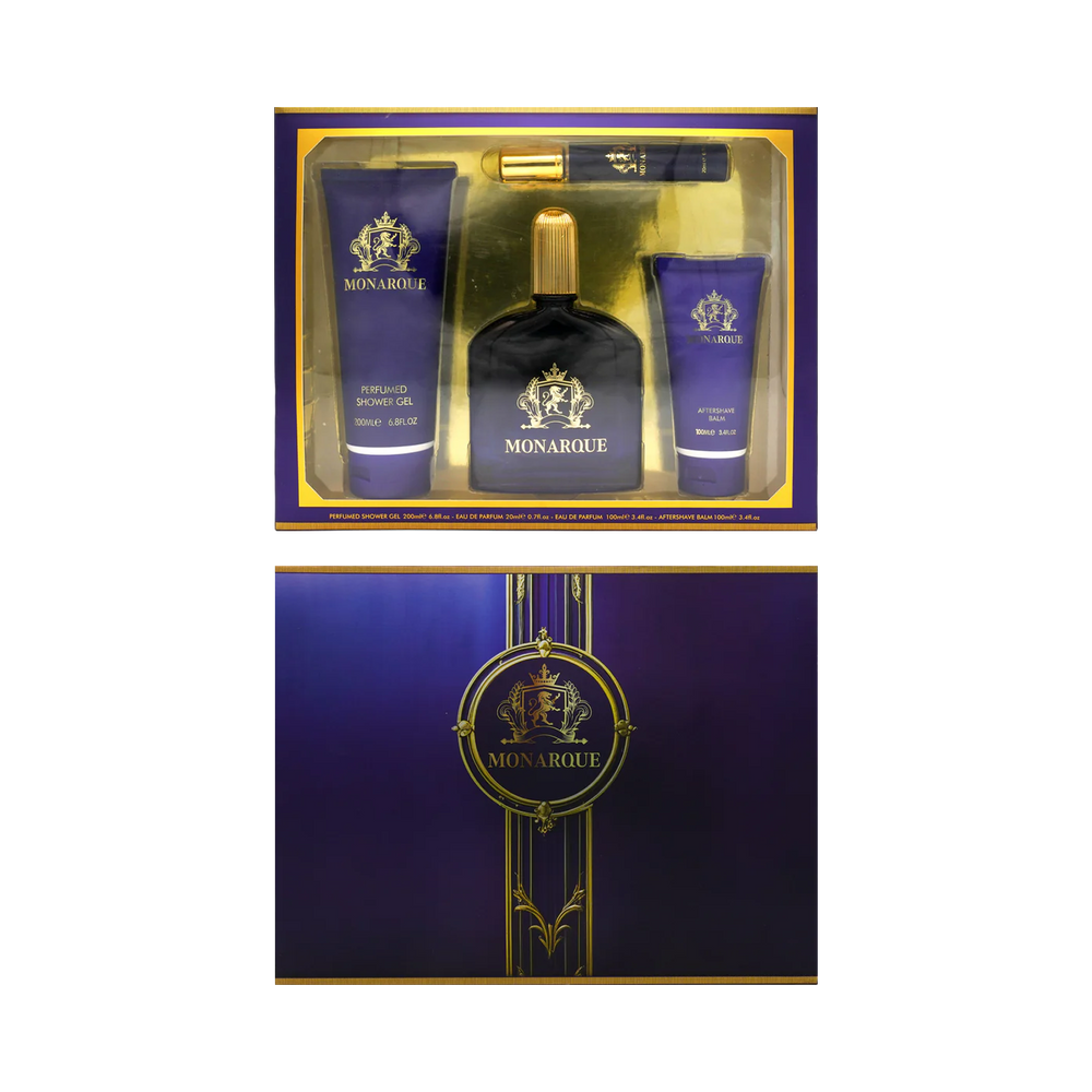 Monarque 4pc Men's Perfume Gift Set | Long-Lasting Luxury Fragrances for Discerning Gents