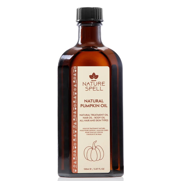 Nature Spell Natural Pumpkin Oil Nourishes & Strengthens Hair for All Hair Types 150 ml/5.07 oz