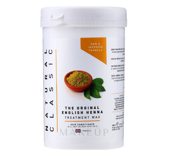 Natural Classic Original English Henna Treatment Wax for Intense Hair Repair & Shine for All Hair Types 480ml/16.23 oz