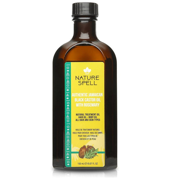 Nature Spell Jamaican Black Castor Oil with Rosemary for Hair & Skin Growth & Nourishment 150ml/5.07 oz