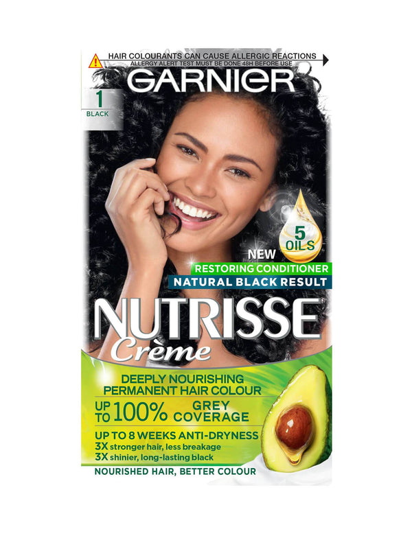 Garnier Nutrisse Permanent Hair Colour: Nourishing & Vibrant Grey Coverage for All Hair Types At-Home Kit