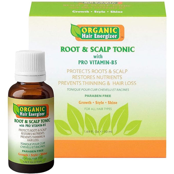 Organic Hair Energizer Root & Scalp Pro Vitamin-B5 Hair Growth Tonic for Thinning Hair & Scalp Health 50ml/1.69 oz