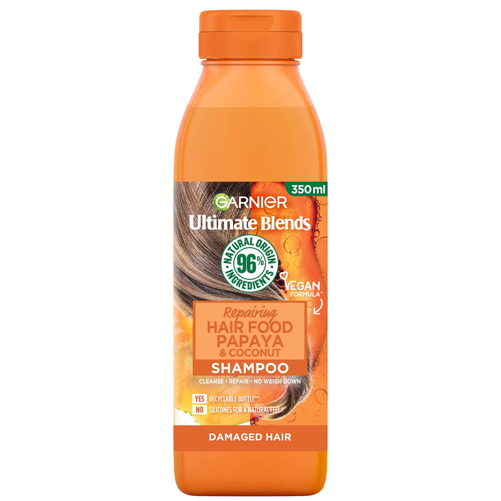 Garnier Hair Food Papaya & Coconut Repairing Shampoo for Damaged Hair 350 ml