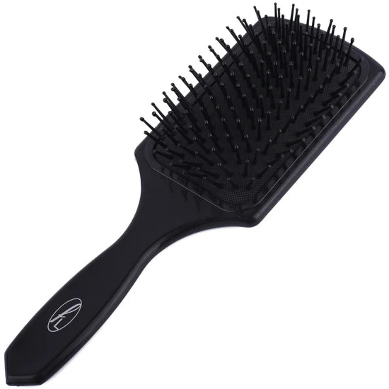 Fine Lines UK Black Plastic Paddle Brush - Detangling & Smoothing for All Hair Types, Large