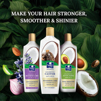 Parachute Advansed Coconut & Castor Nourishing Care Shampoo Softens and Strengthens Hair 340 ml/11.5 oz