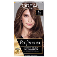 L'Oréal Préférence 5.0 Light Brown Fade-Defying Luminous Permanent Hair Colour Kit