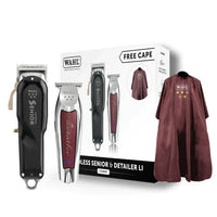 Wahl 5 Star Cordless Senior & Detailer Li COMBO: Professional Hair Clipper & Trimmer Kit for Barbers (Free Cape)