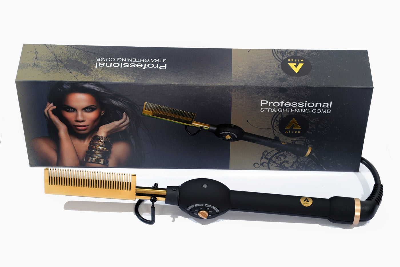 Aliza Proffesional Straightening Comb - Smooth, Frizz-Free Hair for All Hair Types