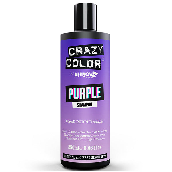 Crazy Color Purple Shampoo Neutralises Yellow Tones for Blonde, Platinum, Silver & Grey Hair 250 ml / 8.45 oz