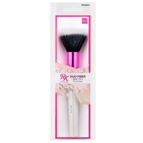 RK by Kiss Duo Fiber Brush RMUB05 | Flawless Blending & Airbrushed Finish for Liquid & Cream Makeup
