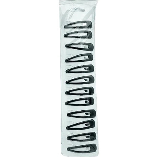 12 Snap Pins Black for Secure Hair Styling & Hold for All Hair Types & Professional Use (Pack of 12)