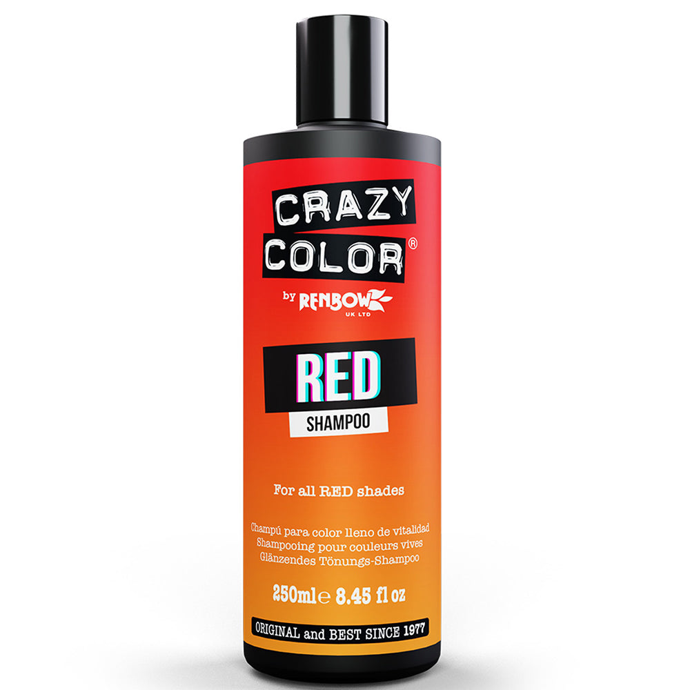 Crazy Color Red Shampoo Colour Protection & Enhancing for Vibrant Red Hair 250 ml/8.45 oz