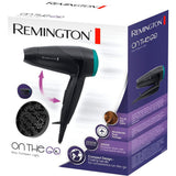 Remington On the Go D1500 Dryer - Compact & Powerful for Travel & Quick Styling Anywhere