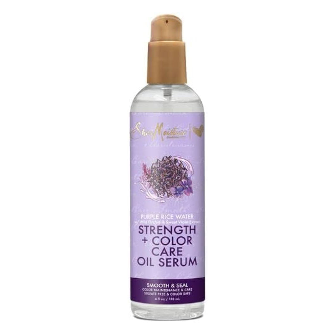 Shea Moisture Purple Rice Water Strength & Colour Care Oil Serum 4 oz / 118 ml - Protects Color & Strengthens Hair